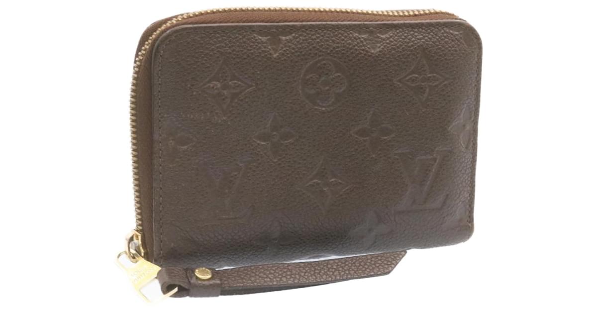 LOUIS VUITTON Empreinte Portefeuille Secret Compact Wallet M60386 LV Auth  jk119 Brown Leather ref.375430 - Joli Closet
