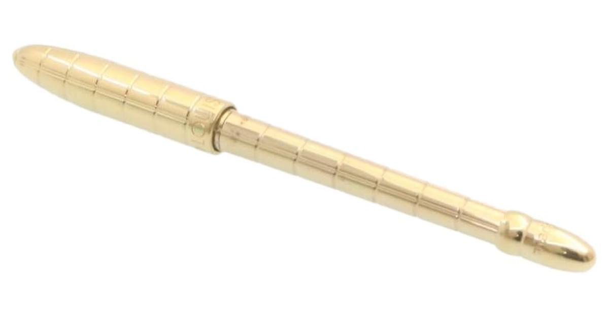 Auth LOUIS VUITTON Stylo Agenda Mechanical Pencil Gold Metallic N75002  #f06673