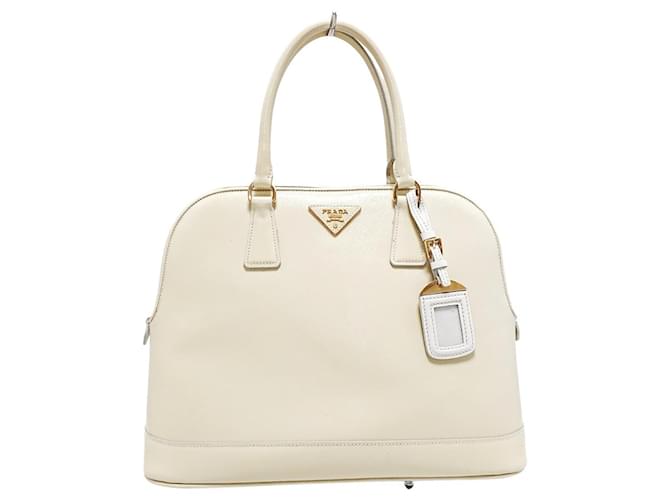 Prada Handbag Cream Leather Joli Closet