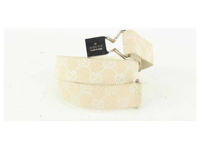Gucci Ivory Monogram GG Belt 2g929 ref 