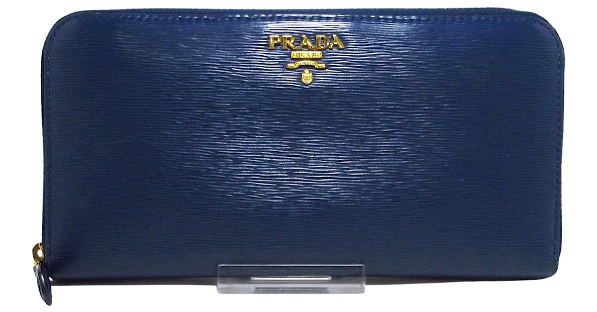 prada saffiano navy blue