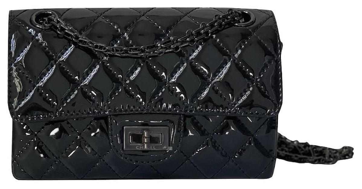 2.55 Chanel mini Reissue so black Leather ref.380428