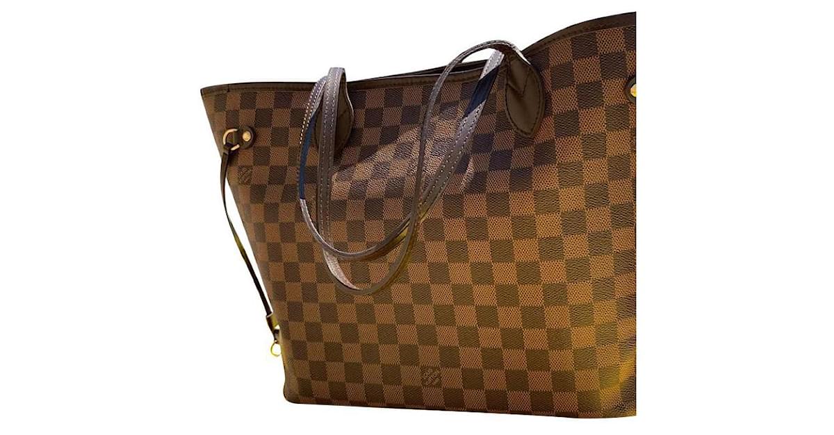 Louis Vuitton NEVERFULL MM BAG Beige Leather ref.381067 - Joli Closet