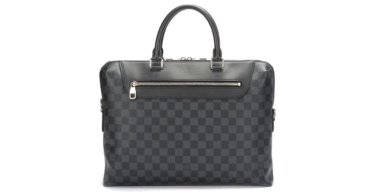 Porte-Documents Jour Damier Graphite Canvas - Men - Bags