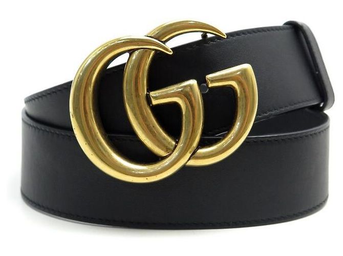 NEW GUCCI GG MARMONT BELT 2015 RE-EDITION 400593 T90 BLACK  display picture 1