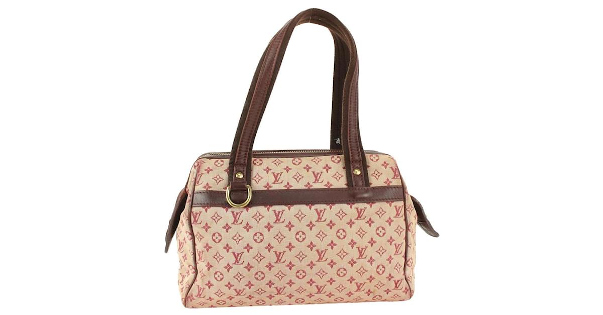 Louis Vuitton Bordeaux Monogram Mini Lin Josephine GM Speedy Boston Bag  861920