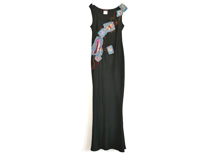 Robe John Galliano Sans Manches - Broderies Et Paillettes, Collection Indienne, Taille 8 US, Occasion Très Bon état