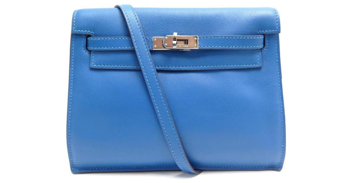 Hermès HERMES Kelly Danse Bag in Blue Leather - 101376 ref.1030707