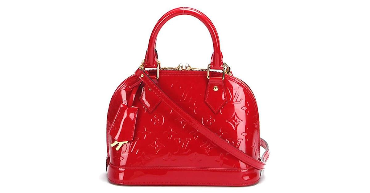 Louis Vuitton Monogram Vernis Alma BB in red patent leather ref.394108 -  Joli Closet