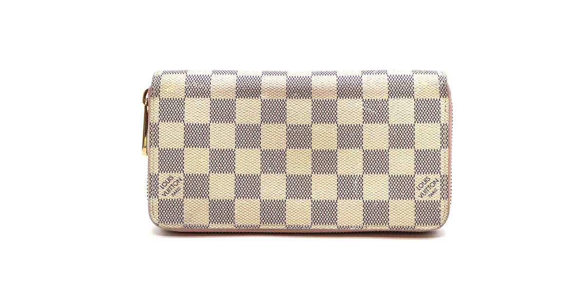 Date Code & Stamp] Louis Vuitton Damier Azur Long Zip Around Organizer  Wallet