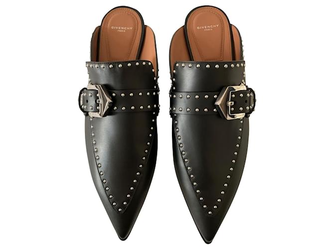 Givenchy Studded mules Black Leather Joli Closet