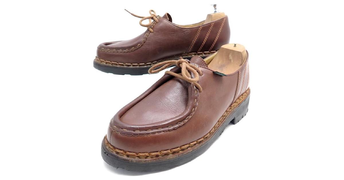 DERBY MORZINE PARABOOT SHOES 41.5 BROWN LEATHER