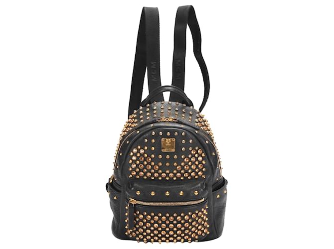 Sac à Dos MCM Clouté Bleu - Avec Pochette Amovible Et Sangle - Unisexe - Occasion