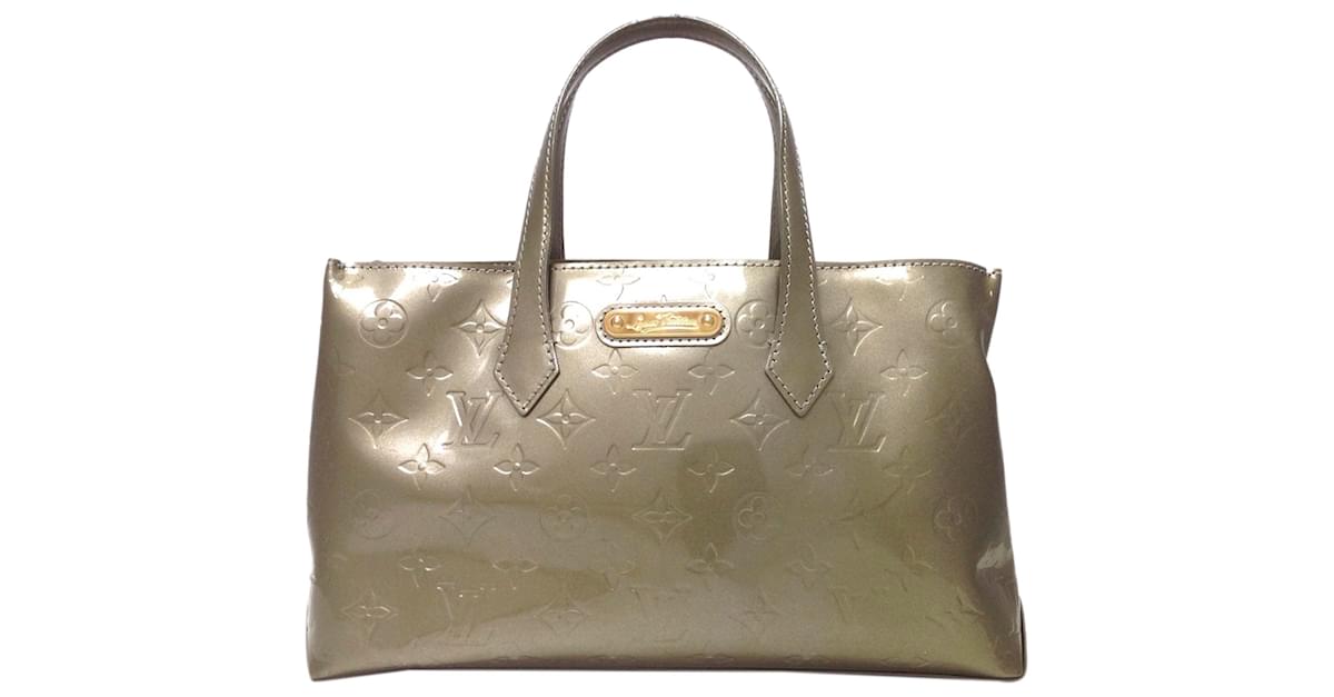 Louis Vuitton Brown Monogram Vernis Wilshire PM Beige Leather Patent  leather ref.652156 - Joli Closet