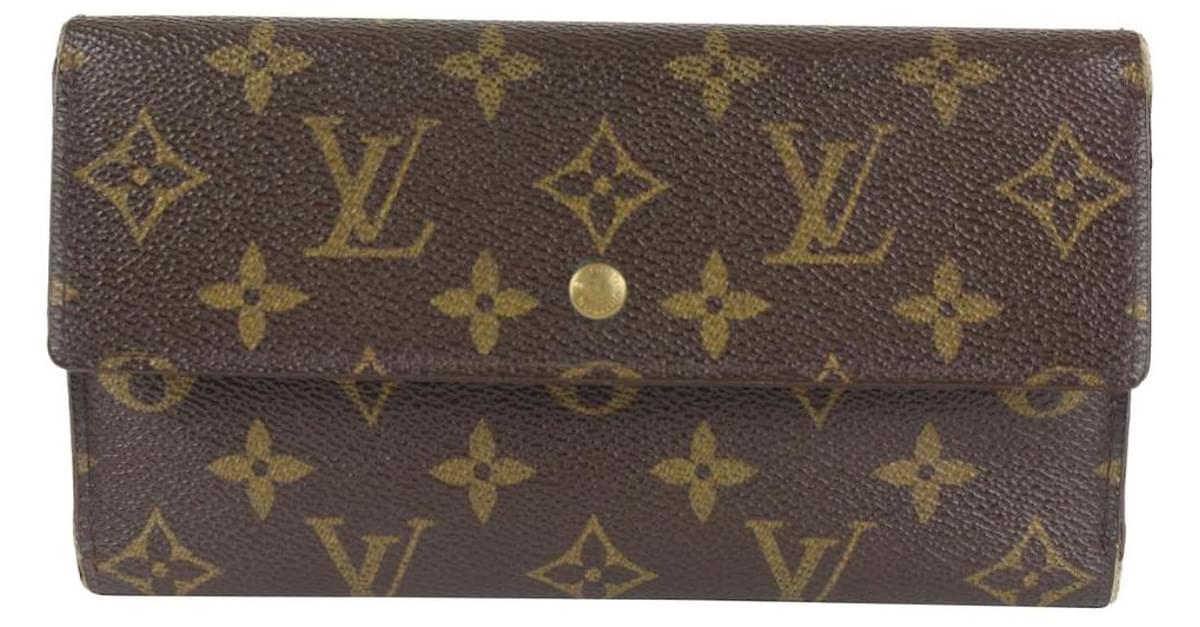 Louis Vuitton Monogram Porte Tresor Sarah Trifold Long Wallet