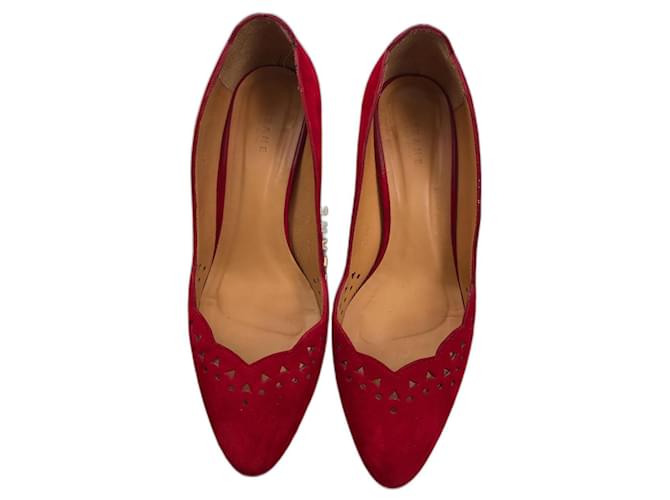 SéZane Heels Red Deerskin Joli Closet