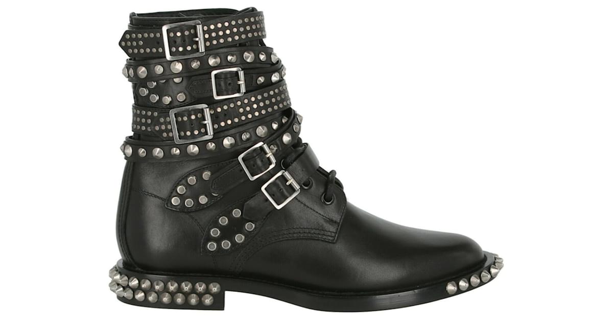 ysl studded boots