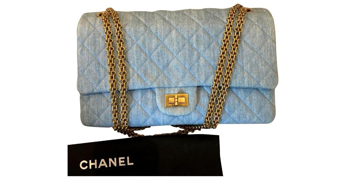 Chanel Light Denim 2.55 Reissue Double Flap 225 Bag – The Closet