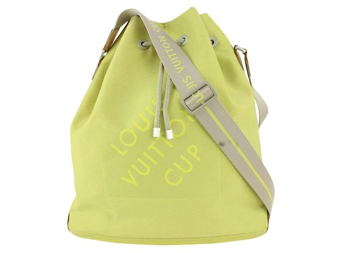 Louis Vuitton Limettengrüne Damier Geant Volunteer Noe Bucket Bag