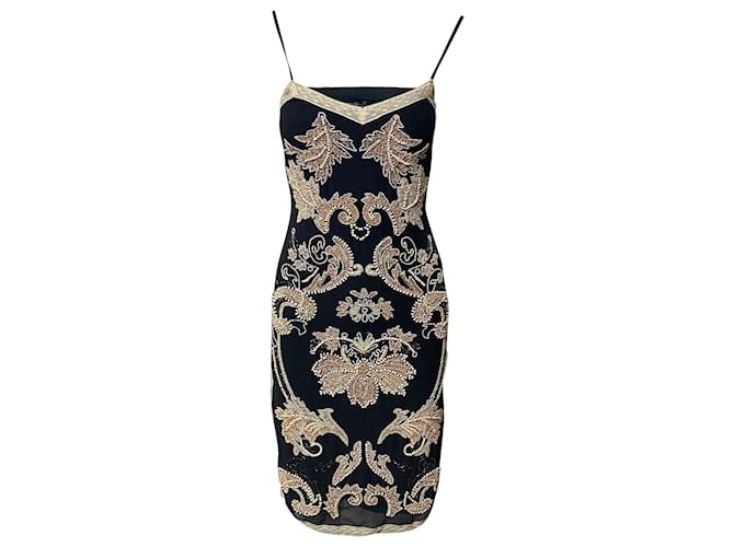 Needle & Thread Slim Strap Beaded Midi Dress in Black Polyester Multiple  colors ref.JC407103 (Sold) - Joli Closet