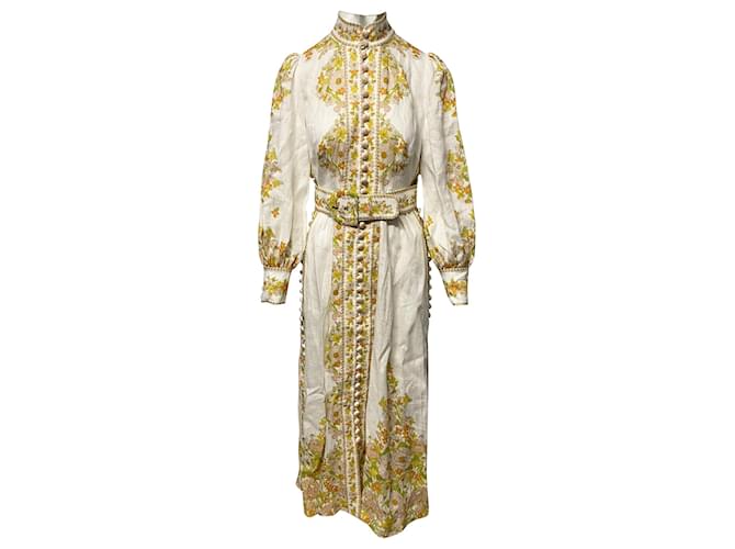 knee length dresses for ladies Zimmermann Super Eight Frilled Midi Dress  The Designer Collection