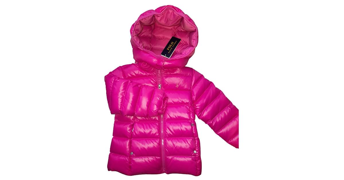 pink ralph lauren puffer jacket