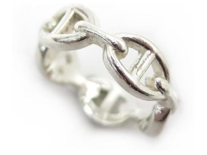 Hermès BAGUE HERMES CHAINE D ANCRE ENCHAINEE PETIT MODELE H109507B T54