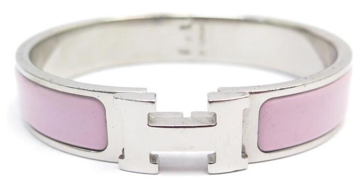 pink and silver hermes bracelet