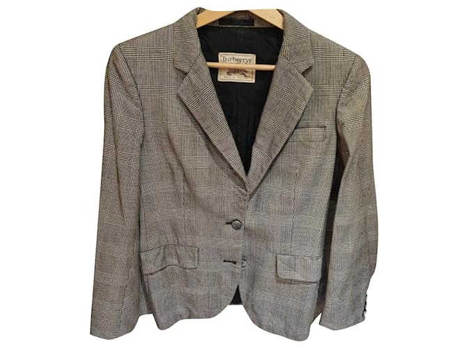 Burberry vintage Women's blazer gray Grey Wool Joli