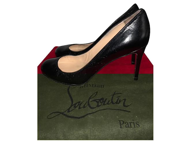 matte black louboutin heels
