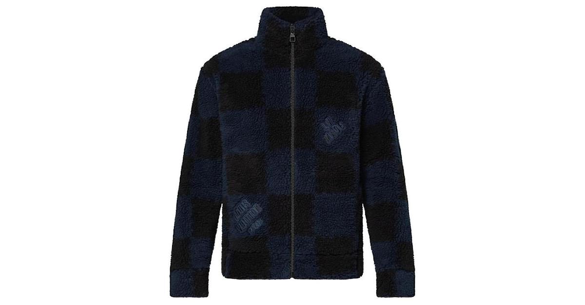 Louis Vuitton Men's S LV x Nigo Jacquared Damier Fleece Blouson Zip Ja –  Bagriculture