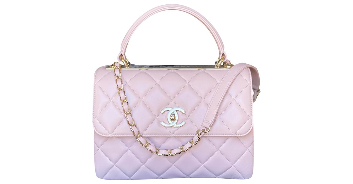 Chanel Small Light Pink Trendy CC Top Handle Bag Leather ref.415419
