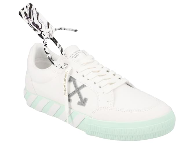 Off White Baskets basses vulcanisées blanc cassé en toile écologique