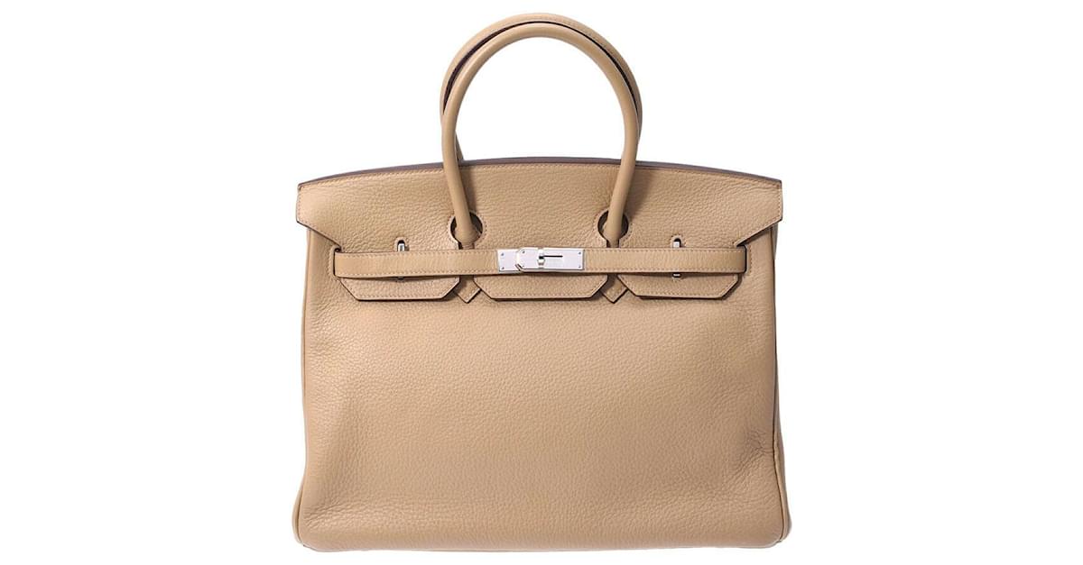 Hermès HERMES BIRKIN 35 Beige Leather ref.416716 - Joli Closet