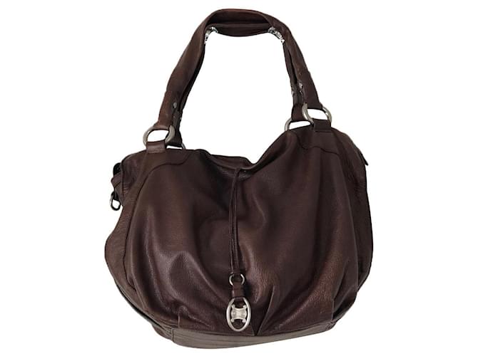 Bittersweet Céline Miss Song XL bag Brown Leather ref.417474
