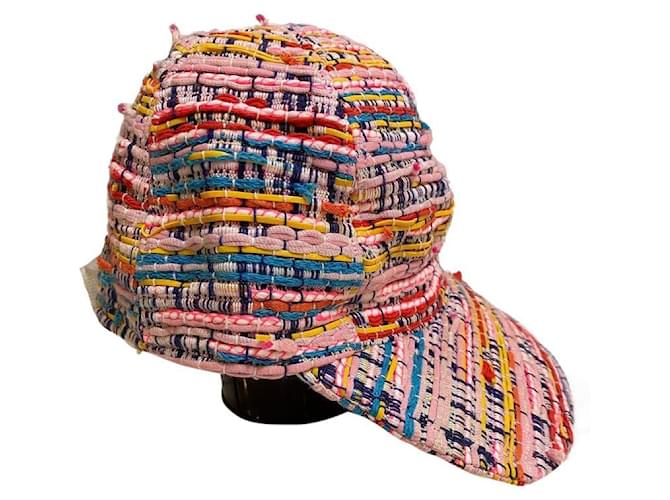 Chanel Runway Pink Tweed Cap Multiple colors ref.JC417539 (Sold