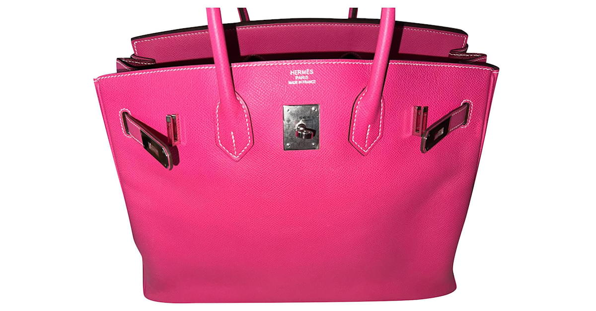 Hermès Hermes Birkin bag 35 Epsom Rose Tyrien Pink Leather ref.569473 -  Joli Closet
