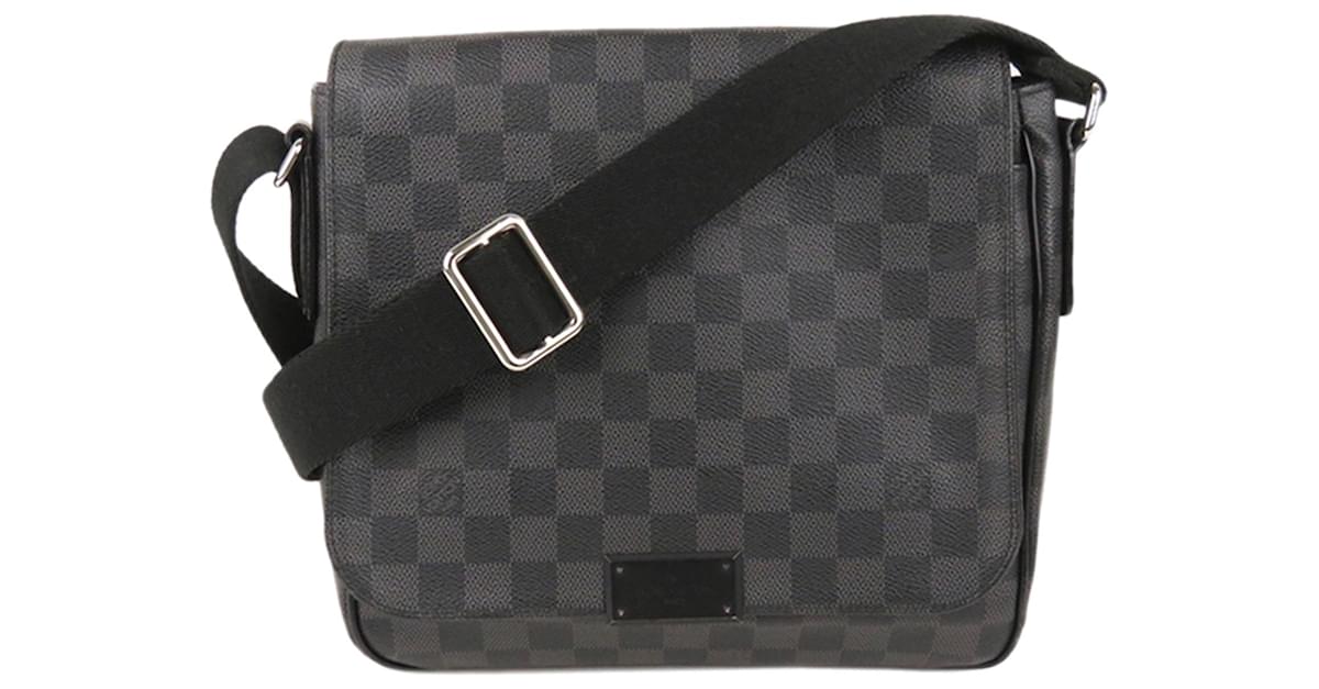Louis Vuitton Black Damier Graphite District PM Cloth ref.980785 - Joli  Closet
