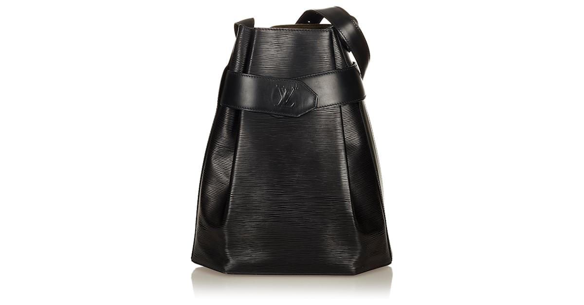 Louis Vuitton Black Epi Leather Open Top Shoulder Magnetic Close