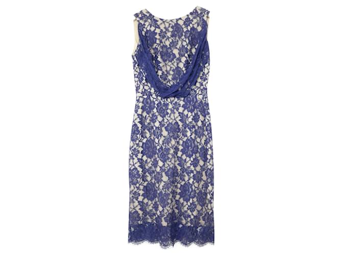 erdem blue lace dress Lace midi dress in blue - Erdem
