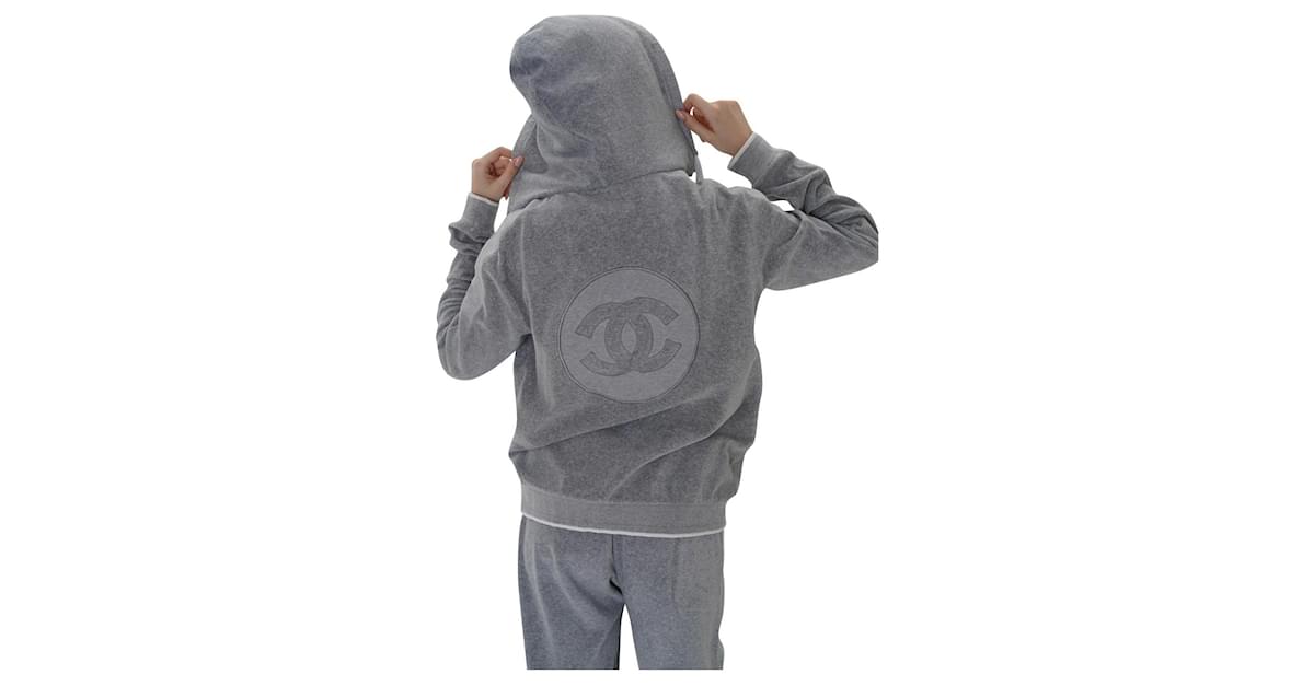 Chanel velour tracksuit online