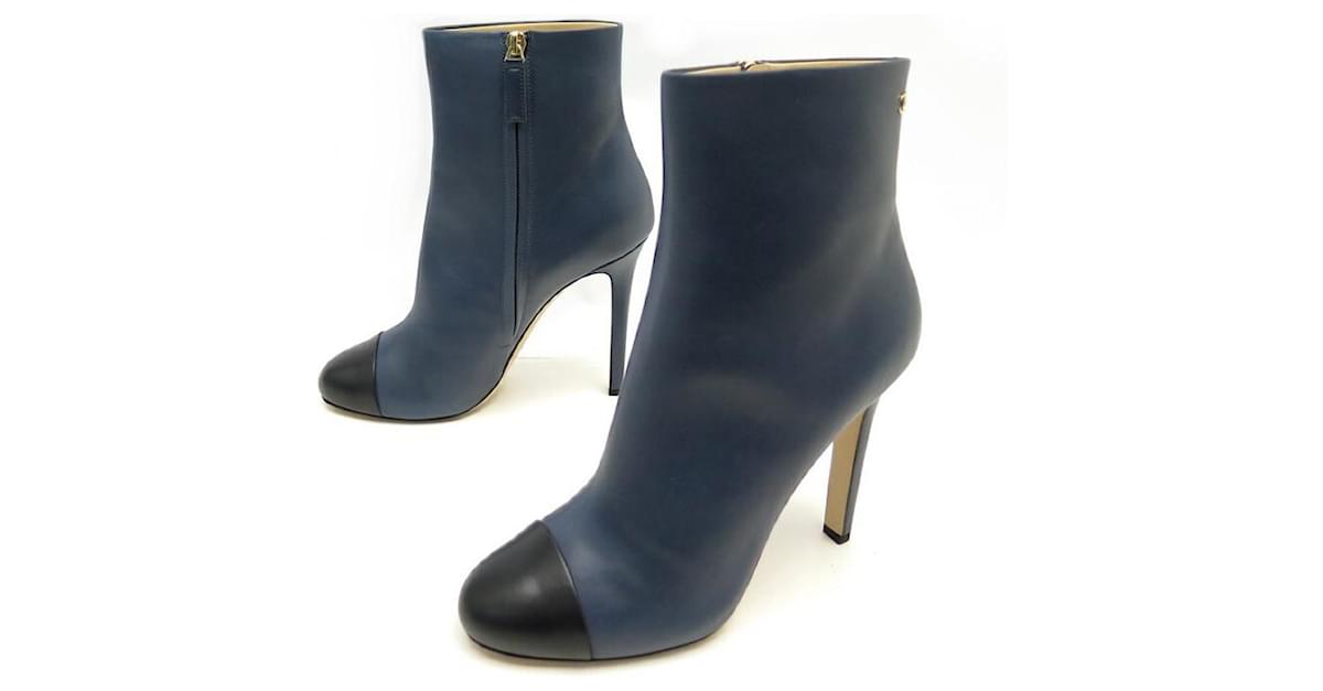 blue chanel boots