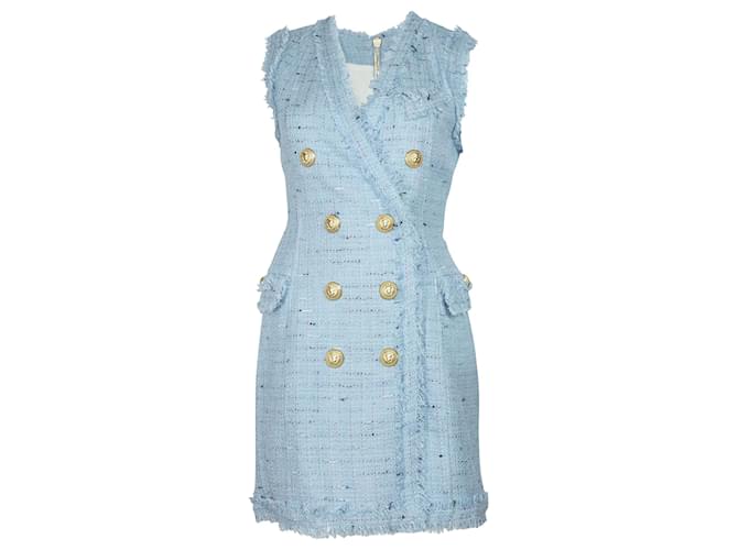 blue balmain dress Balmain // Knit Two Piece Skirt Set – VSP Consignment