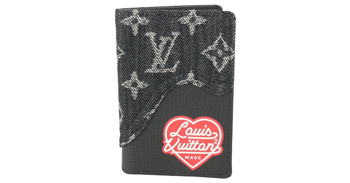 Louis Vuitton Nigo Pocket Organizer Monogram Denim and Taurillon Leather  Black 138633418