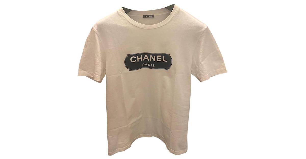Chanel T shirt White Cotton ref.425798 - Joli Closet