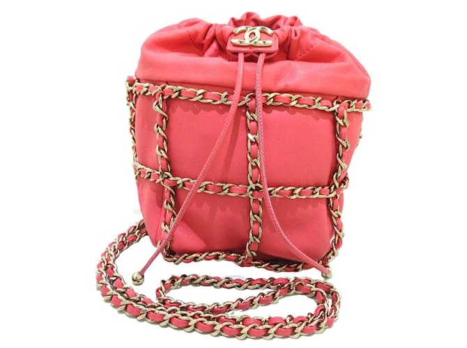 Chanel Drawstring Pink Leather ref.428312 - Joli Closet