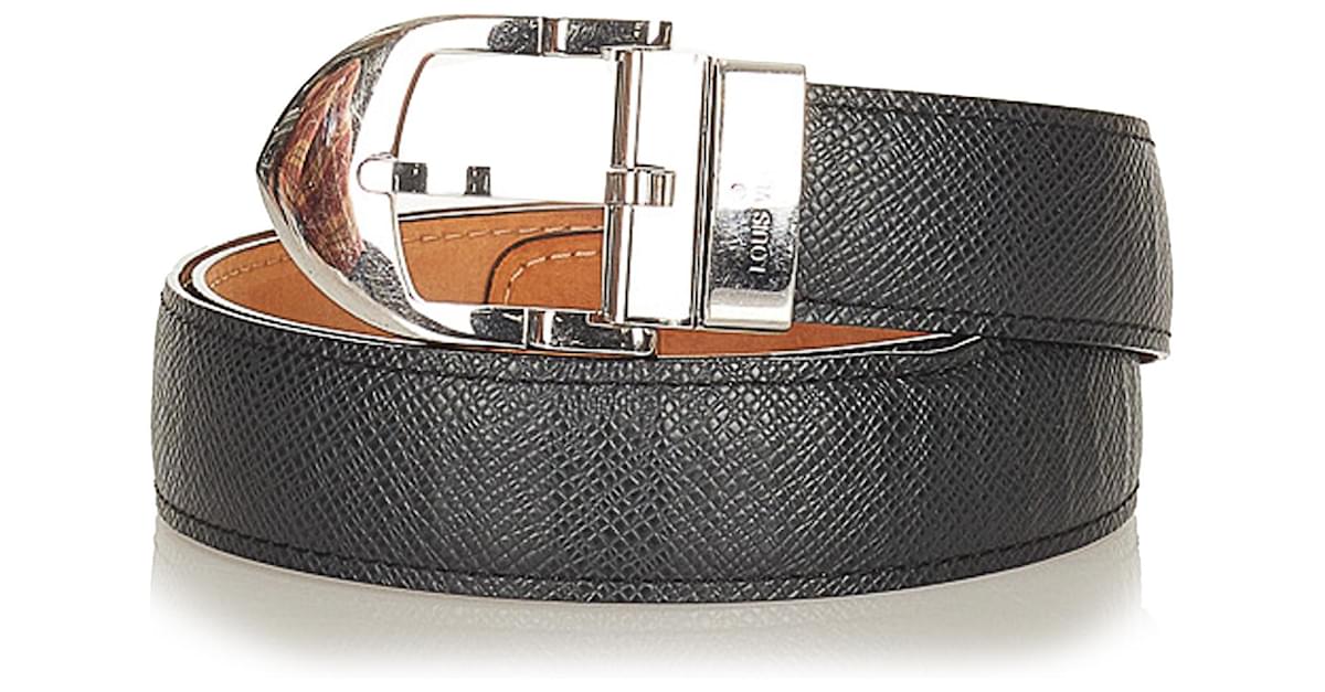 Authentic Louis Vuitton Taiga Leather Belt Ceinture Classic