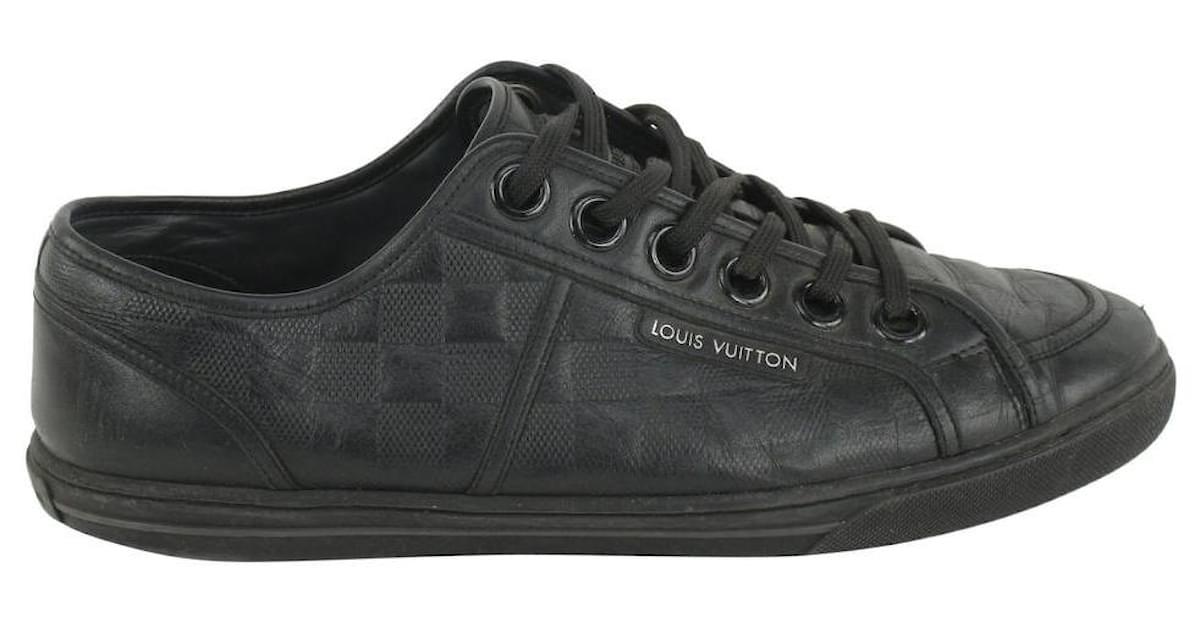Louis Vuitton, Shoes, Louis Vuitton Black Damier Spin Sneaker Men Sz 8