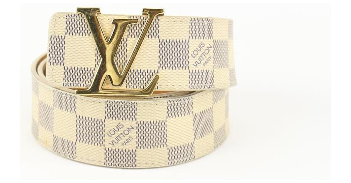 Ceinture LV Initiales en toile damier azur t.85 - Louis Vuitton