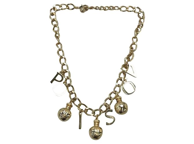 Christian Dior POISON / Perfume Motif Chain Necklace / Poison
